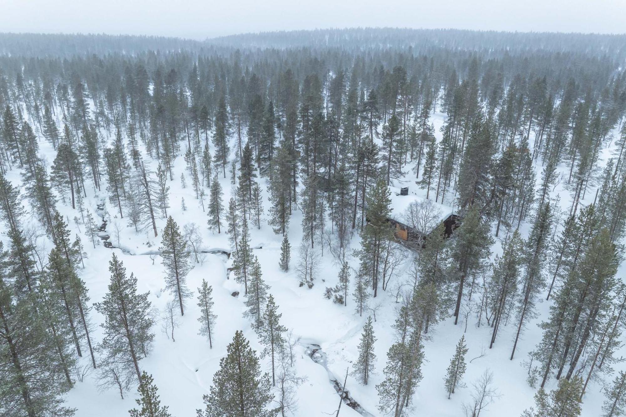 Kuukkeli Log Houses Aurora Cabin - Jaspis Saariselkä Exterior foto